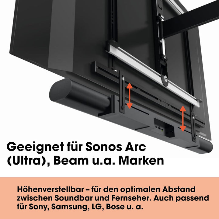 Vogel’s Premium-Halterung für Sonos Soundbars – perfekte Positionierung für Arc (Ultra), Beam & Play