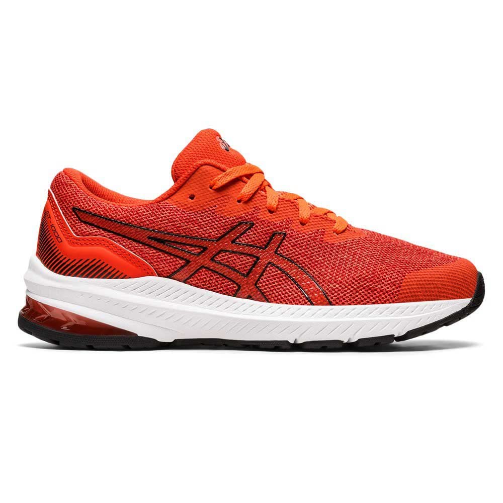 ASICS Unisex Kinder Gt-1000 11 Gs Sneaker 32.5 EU Cherry Tomato Black, 32.5 EU Cherry Tomato Black