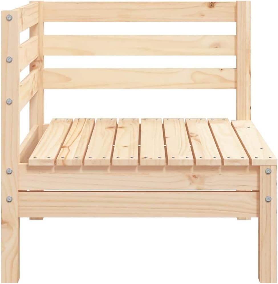 vidaXL Garten Ecksofa, Gartensofa mit Latten-Design, Gartencouch Modular mit Rückenlehne, Sofa Couch