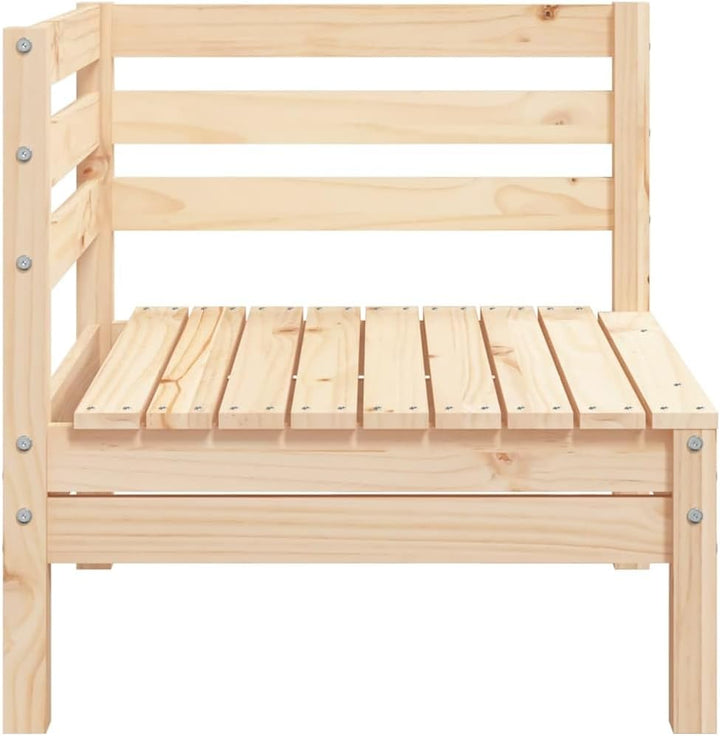 vidaXL Garten Ecksofa, Gartensofa mit Latten-Design, Gartencouch Modular mit Rückenlehne, Sofa Couch