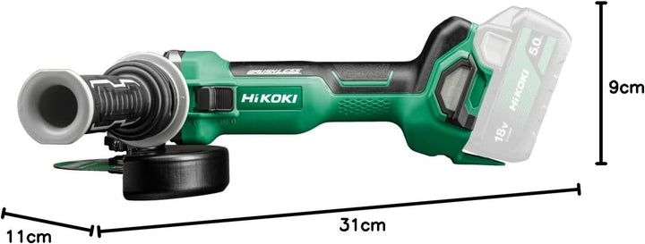HiKOKI Akku-Winkelschleifer G1813DA (18V, 125mm, Brushless, Soft-Start, Zubehör)