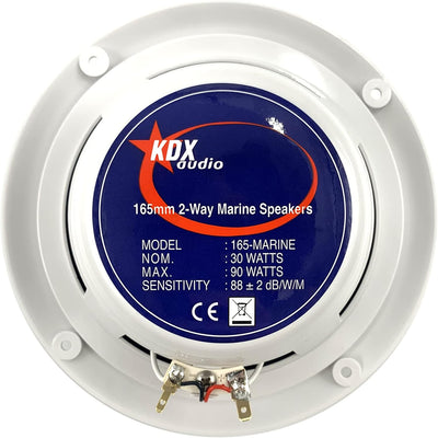 kdx-audio 165-marine – Lautsprecher Set für Boote, Weiss 6,5, 6,5