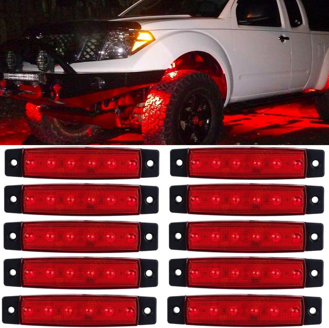 KYYET DC 24 V LED-Seitenmarkierungsleuchten, 6 LEDs, 2835 SMD-Abstand, für LKW, Anhänger, Wohnmobil,