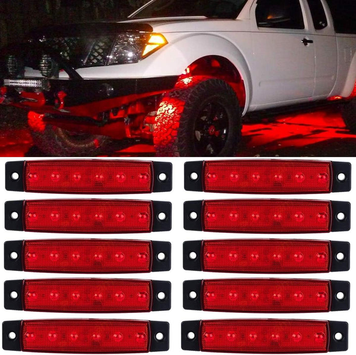 KYYET DC 24 V LED-Seitenmarkierungsleuchten, 6 LEDs, 2835 SMD-Abstand, für LKW, Anhänger, Wohnmobil,