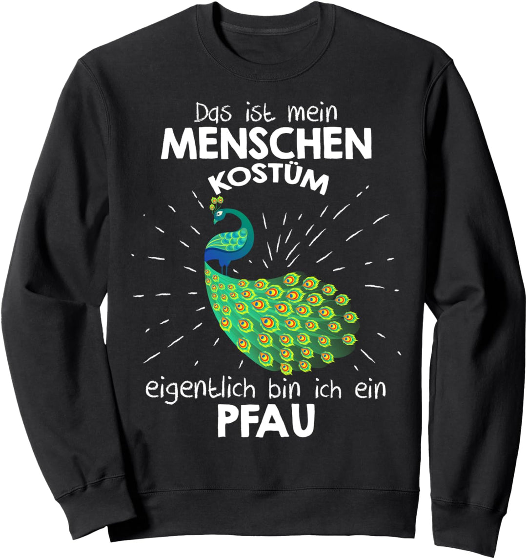Mein Menschen Kostüm Bin ich ein Pfau, Halloween Outfit Sweatshirt