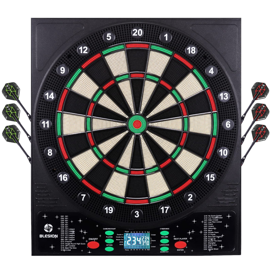 Blesion Dartscheibe Elektronisch 2024 Updated Elektronische Dartscheibe mit 6 Dartpfeile E Dartschei