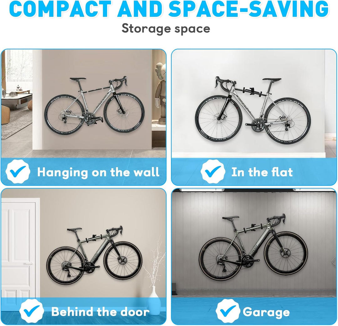 Lxoraziy Fahrrad Wandhalterung bis 30 kg - Winkel und Wandabstand Einstellbar - klappbare Metall Fah