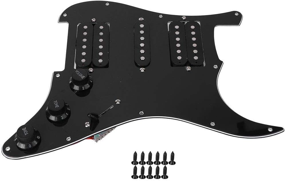 11 Loch Prewired Loaded, Strat Loaded Pickguard, Humbucker Pickups Set mit vorverdrahtetem HSH-Tonab