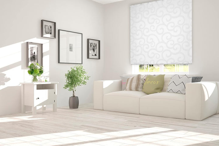 Estoralis - Ornella - Rollo Durchsichtiger, 130 x 250 cm, Farbe Weiss/Grau 130 x 250 cm Weiss/Grau,