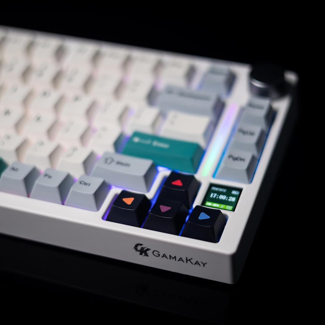 GK GAMAKAY TK75 75% Wireless Mechanical Keyboard with Knob Bluetooth 5.0/2.4GHz/Wired Connection, Ho