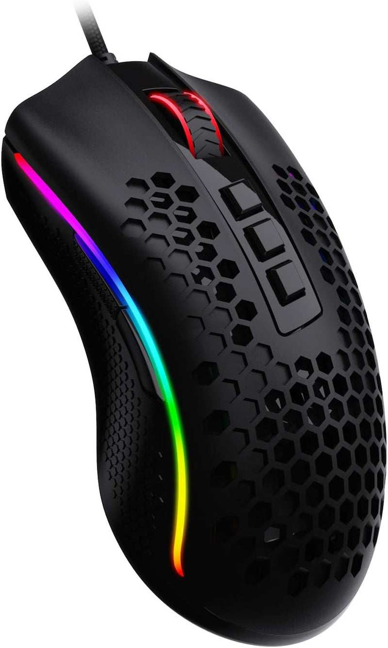 Redragon M808 Storm Leichtgewicht RGB Gaming Maus, 85g Ultraleichte Waben Design - 12.400 DPI Optisc