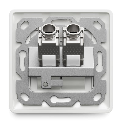 deleyCON 5x Keystone Dose Netzwerkdose Datendose Unterputz + 10x CAT 6a Keystone Jack Modul RJ45 Buc