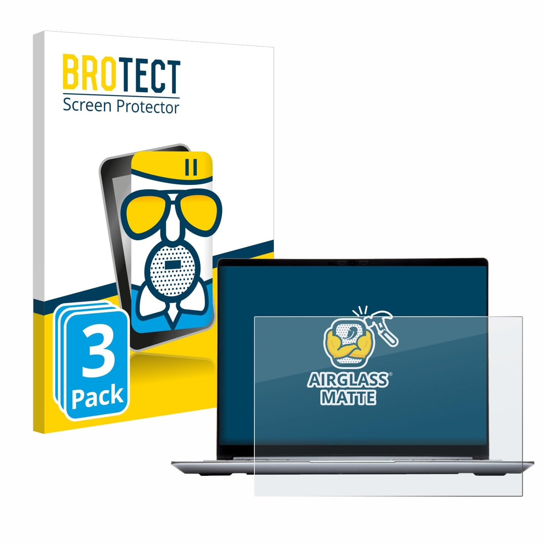 BROTECT 3x Entspiegelungs-Panzerglasfolie für Framework Laptop Schutzglas Schutz-Folie Matt [Extrem