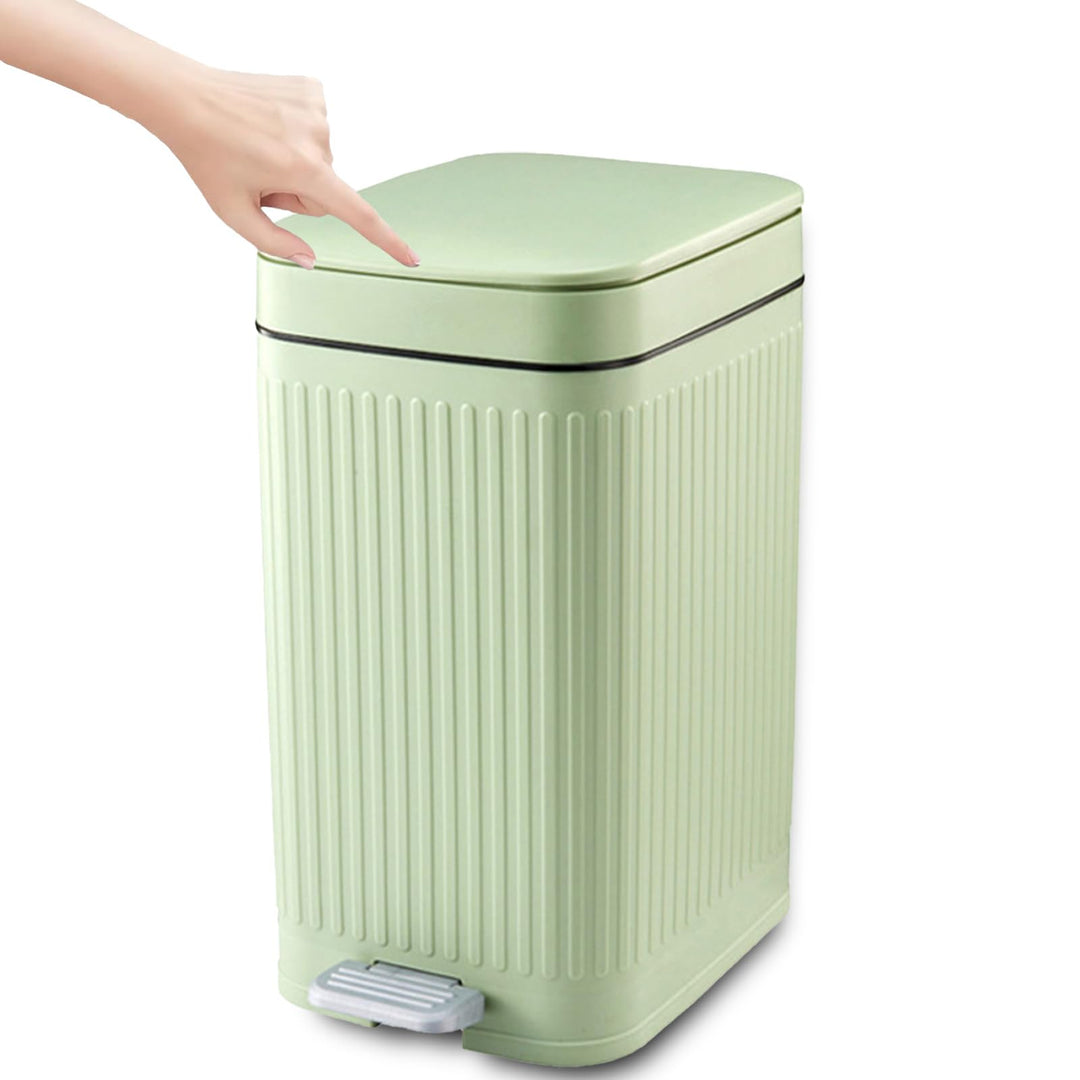 Kongming Tretmülleimer Kleiner Mülleimer mit Deckel 8L Treteimer Geruchsdicht Abfalleimer Küche Bad