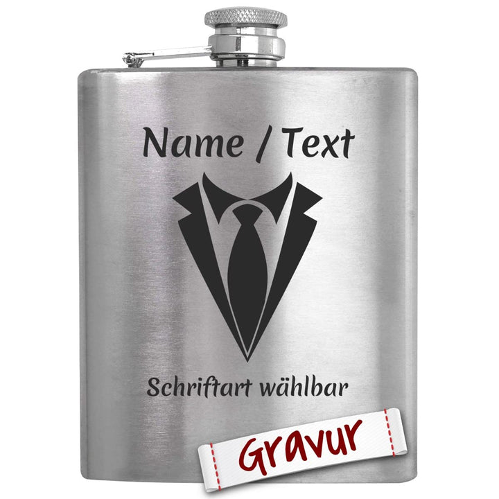 Trauzeuge Geschenk Flachmann zur Hochzeit mit Gravur personalisiert, Geschenkidee zum Hochzeitstag,