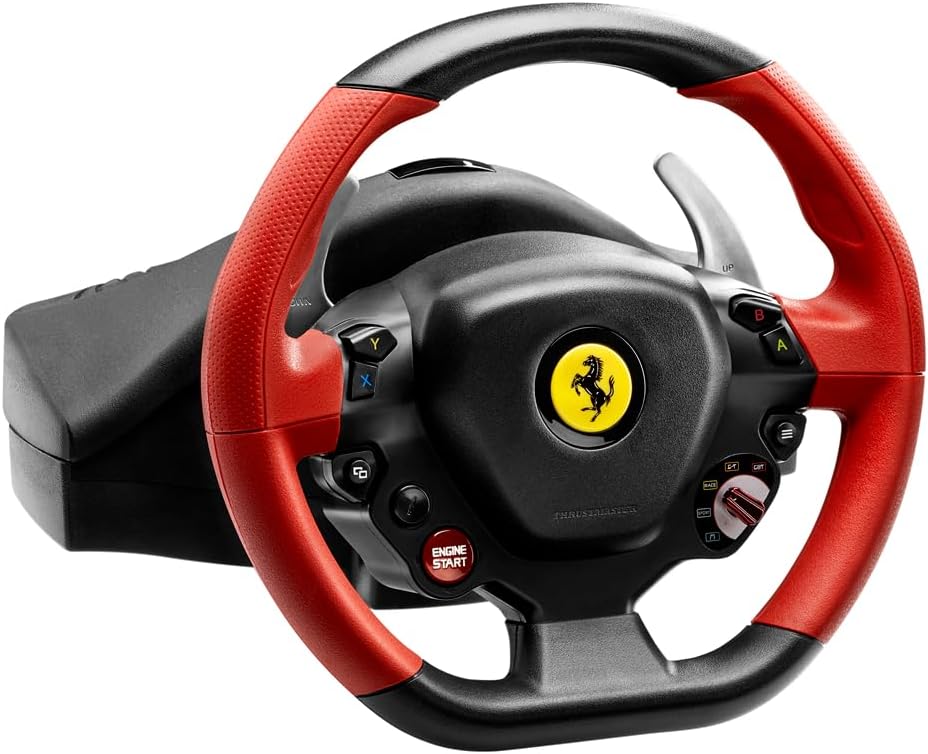 Thrustmaster Ferrari 458 Spider Racing Wheel - Realistisches Rennlenkrad mit offizieller Ferrari-Liz
