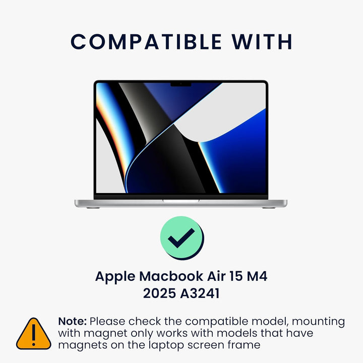 kwmobile Sichtschutzfolie für Apple Macbook Air 15 M4 2025 A3241 - Blickschutzfolie Privacy Screen -