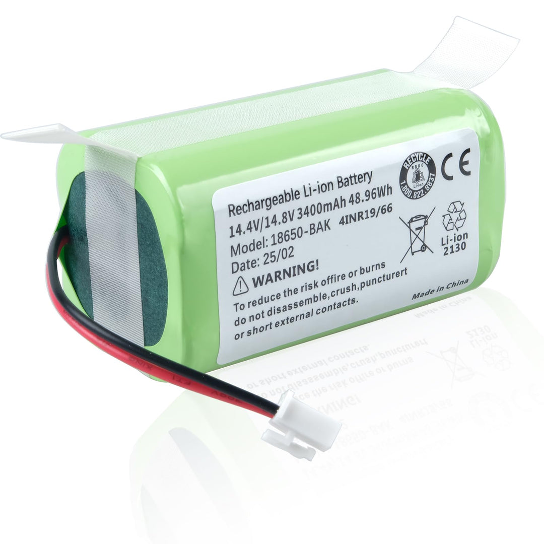 14,4 V 3400 mAh RVBAT850 Akku Kompatibel mit Shark Ion Robot RV1001AE, R75, R85, R761, S87, RV751, R