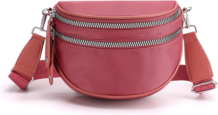 FANDARE Umhängetasche Damen Breiter Gurt Herren Schultertasche Bauchtasche Brusttasche Sporttasche S