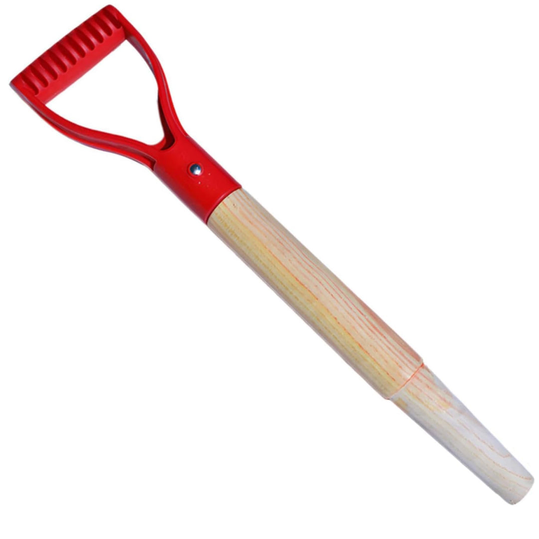 Ersatz-Schaufelstiel, 45, 7 cm, Holzrechenstiel mit technischem Kunststoffgriff, Spatenstiel zum Gra