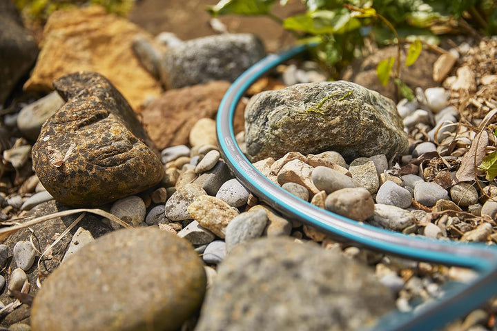 Gardena 8050 83 Fuss Wandmontierte einziehbare Spule mit Schlauchführung, Fuss, grau 83 ft mit extra