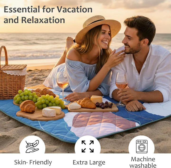 Exclusivo Mezcla wasserdichte Picknickdecke, Waschbare Stranddecke für Camping, Tragbare Outdoor Dec