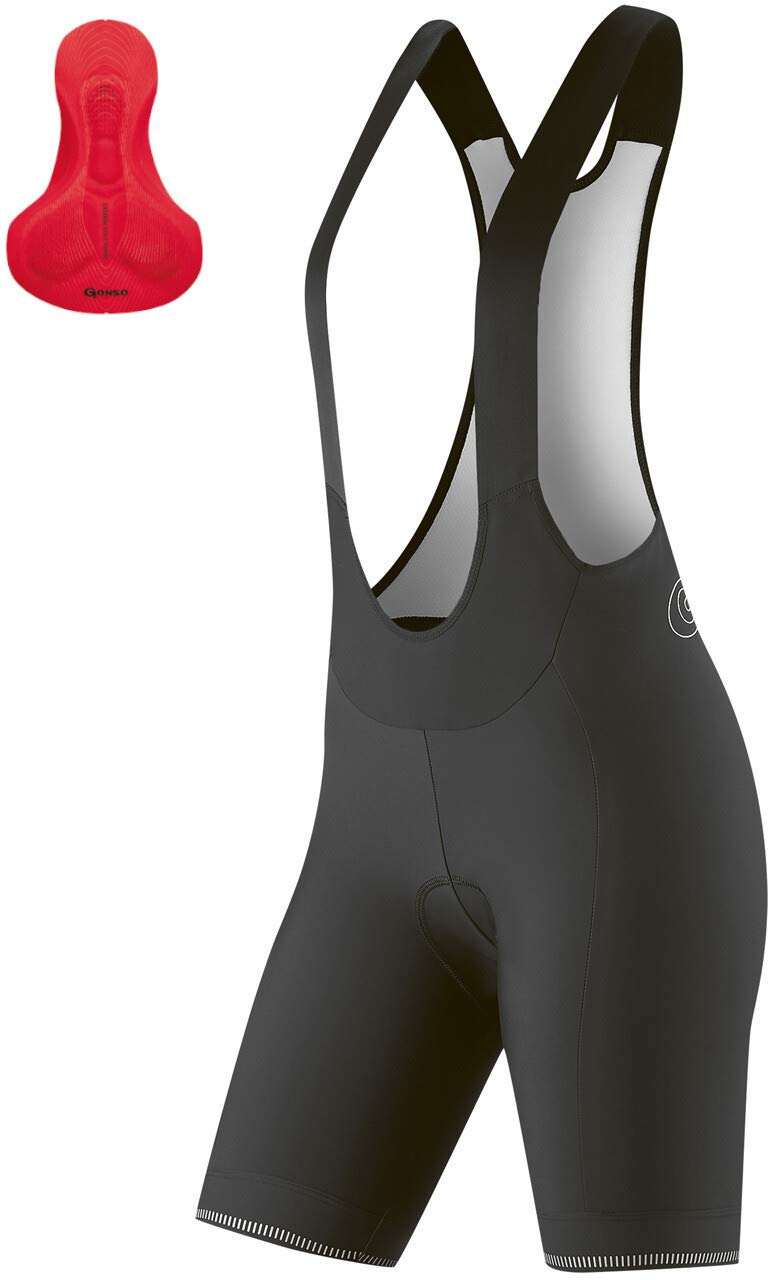 Gonso Damen Fahrradhose Sitivo W Bib 42 Black/Fire, 42 Black/Fire