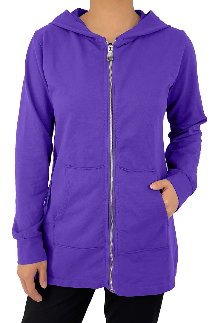 JOPHY & CO. Langes Sweatshirt für Frauen mit Kapuze, Reissverschluss und Taschen (cod. 9047)