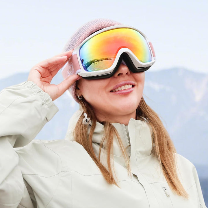 Findway Skibrille, Snowboard Brille für Brillenträger Herren Damen Erwachsene Jugendliche OTG UV-Sch