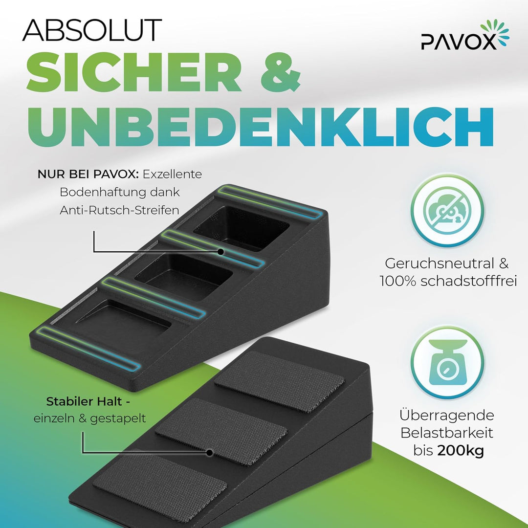 PAVOX® Wadendehner - extra rutschfeste Kniekeile inklusive eines Yogagurts | vielseitig einsetzbare