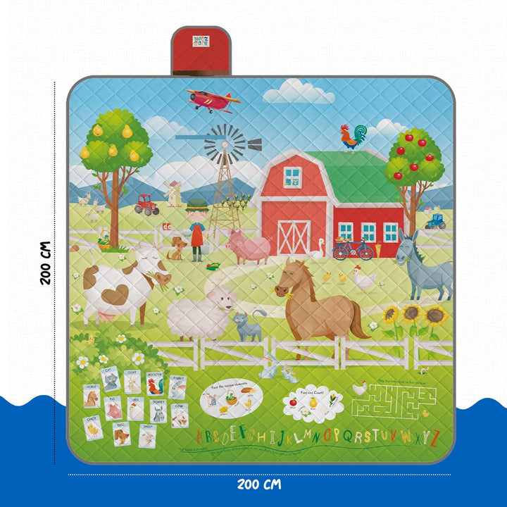 Lustig Picknickdecke Wasserdicht Faltbar Tragegurt für Kinder - Bunte Farbige Outdoor Camping Decke