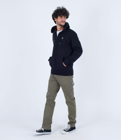 Hurley Herren Box Zip Fleece Sweatshirt S Schwarz, S Schwarz