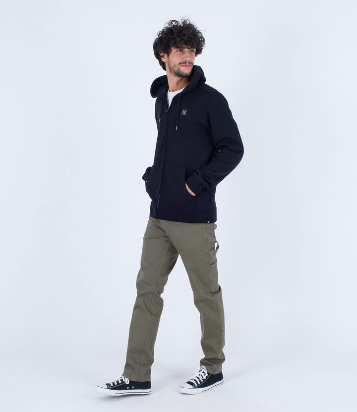 Hurley Herren Box Zip Fleece Sweatshirt S Schwarz, S Schwarz