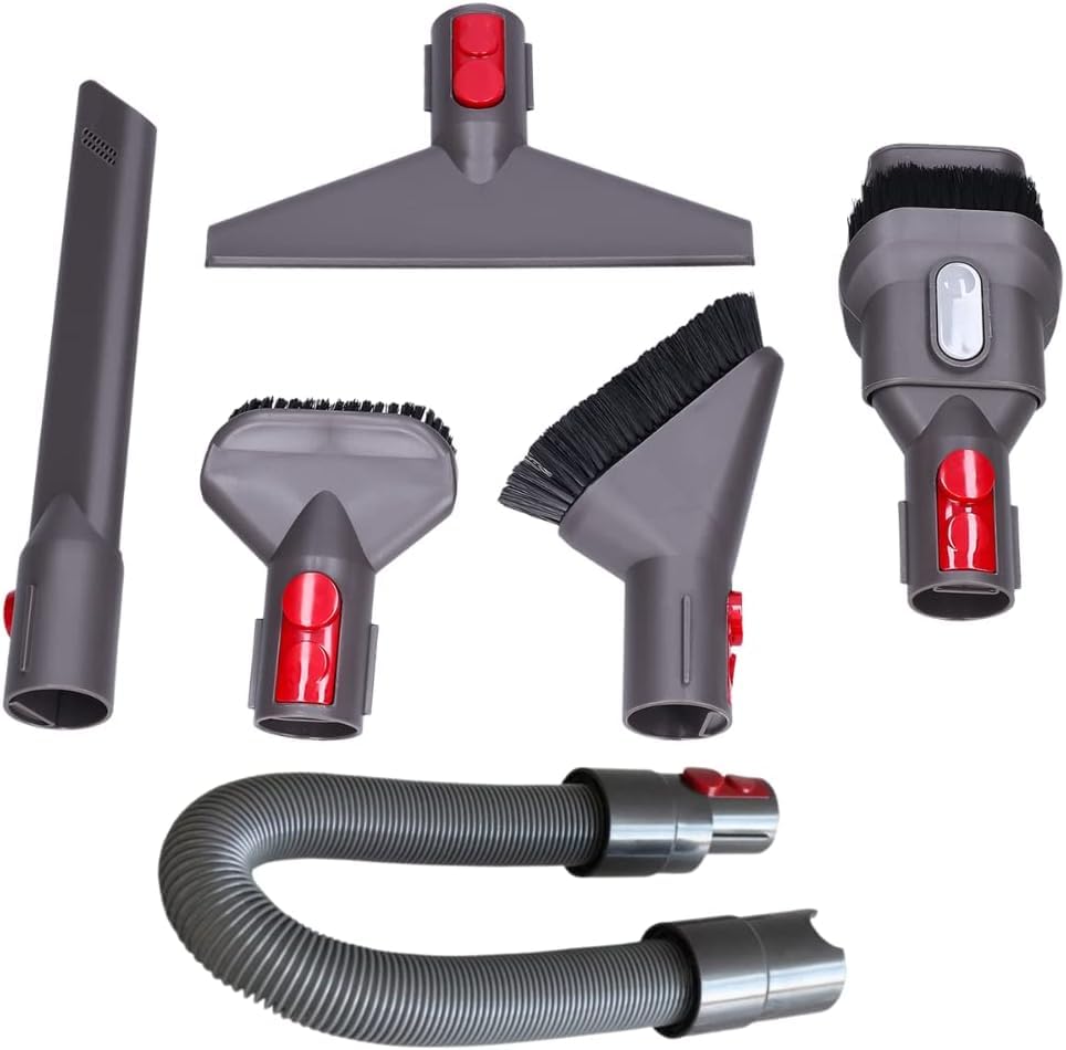 Zubehör Set Ersatz 6 Stücke für Dyson Bürste mit Verlängerungs-Schlauch, Düse Set Dyson V7 V8 V10 V1