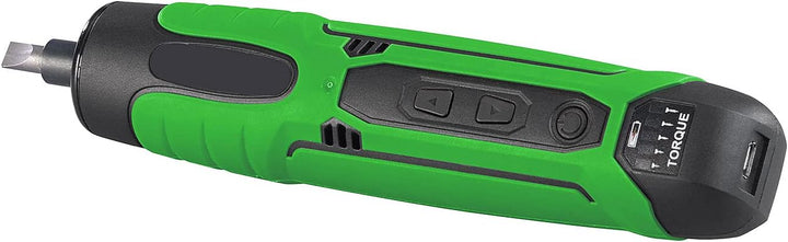 AGT Professional Stab Akkuschrauber: Akku-Stabschrauber, USB, 25 Bits & Holz-Bohrer-Set für Akkuschr