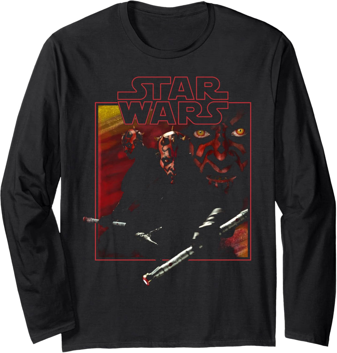 Star Wars Darth Maul Classic Movie Square Portrait Langarmshirt