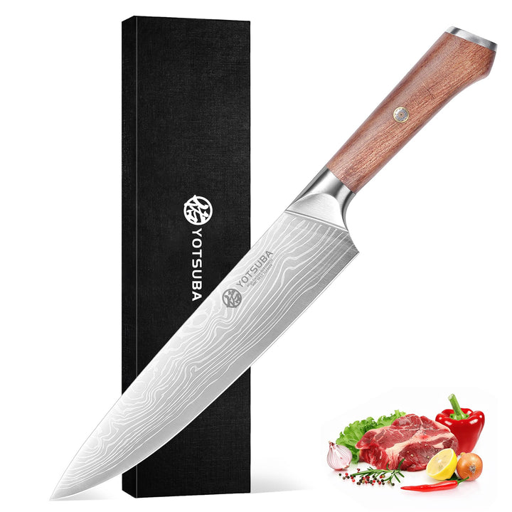 YOTSUBA Kochmesser, Profi Japanisches Küchenmesser Messer 22CM Chefmesser Allzweckmesser aus hochwer