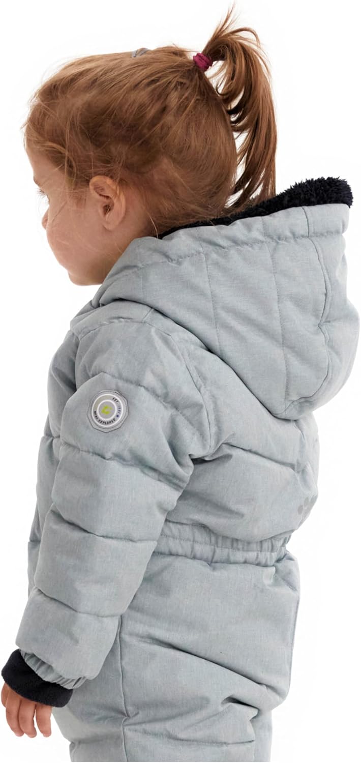 Killtec Unisex Kinder Karter Mini Overall In Daunenoptik Mit Kapuze 74-80 rauchblau, 74-80 rauchblau