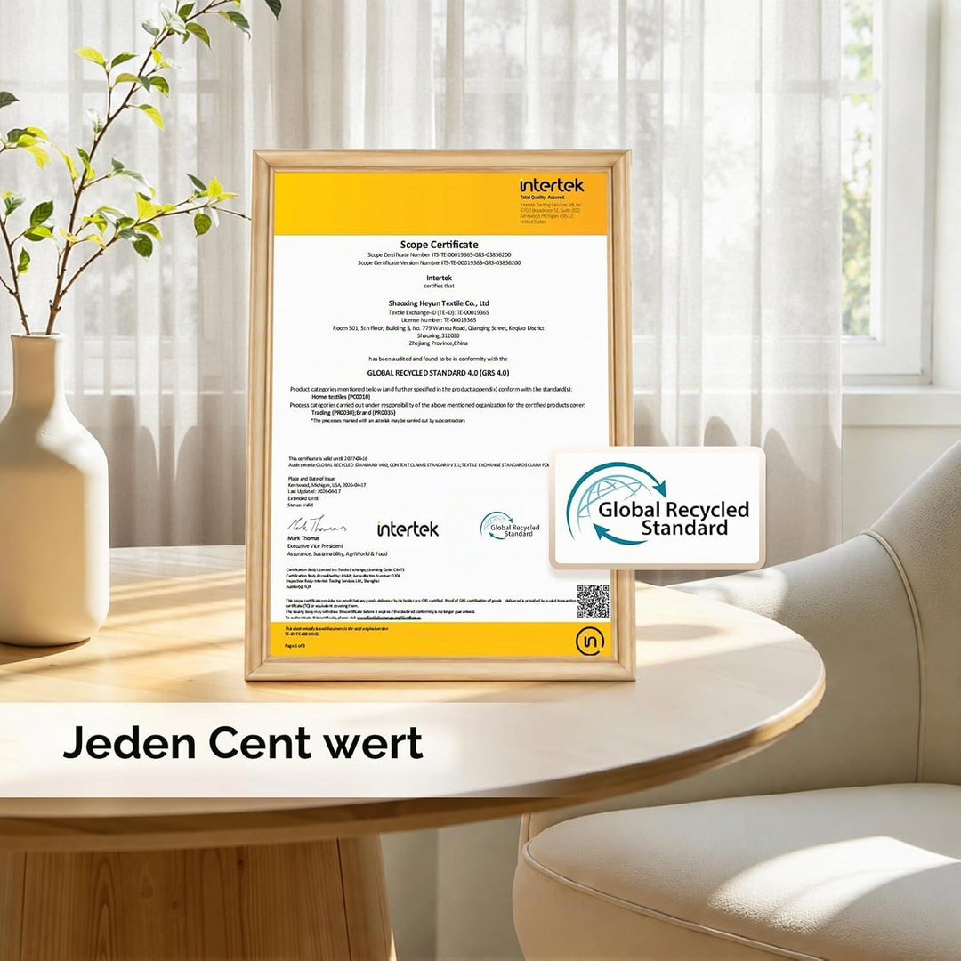 MRTREES Voile Gardinen Vorhang halbtransparent kurz mit Ösen in Leinenoptik Stores Gardinen Schals f