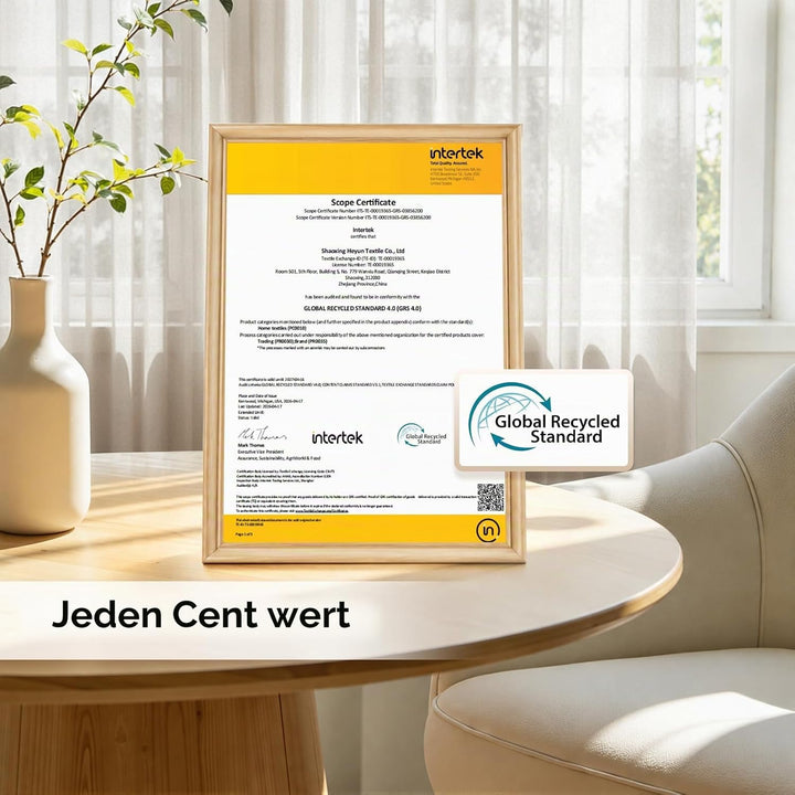 MRTREES Voile Gardinen Vorhang halbtransparent kurz mit Ösen in Leinenoptik Stores Gardinen Schals f