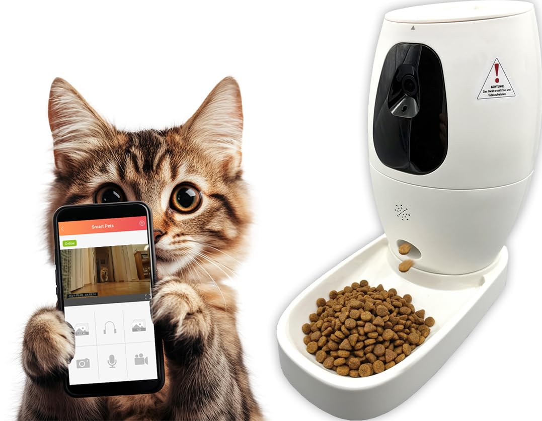 Berger + Schröter | Smart Pet Feeder für Hund und Katze, smarte Futterstation und Kamera für Haustie