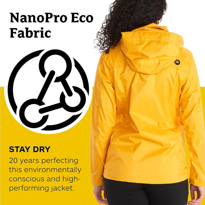 Marmot Damen Wm's PreCip Eco Jacket, Wasserdichte Regenjacke, winddichter Regenmantel, atmungsaktive