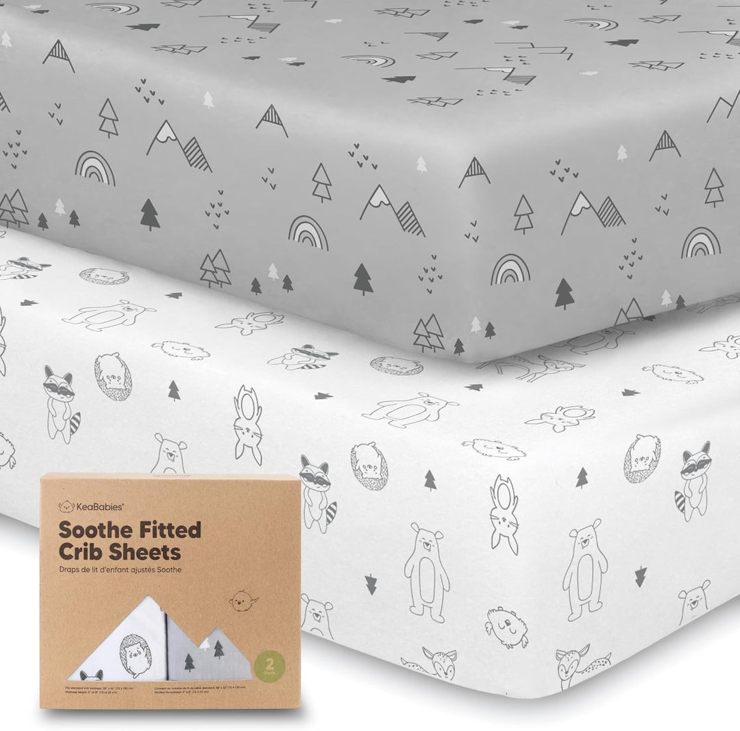 Bio-Spannbettlaken für Kinderbetten - 70x140 Atmungsaktive Jersey Baumwoll Baby Bettlaken, Spannbett