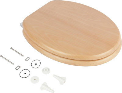 'aquaSu® Holz WC-Sitz mit Absenkautomatik Venezia | Toilettendeckel in Buche | Holzkern Toilettensit