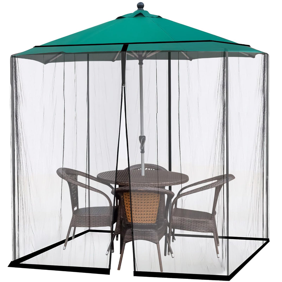 Pavillon Moskitonetz für Sonnenschirm, dellyy 300x300CM Fliegengitter Pavillon Quadrat mit Fliegengi