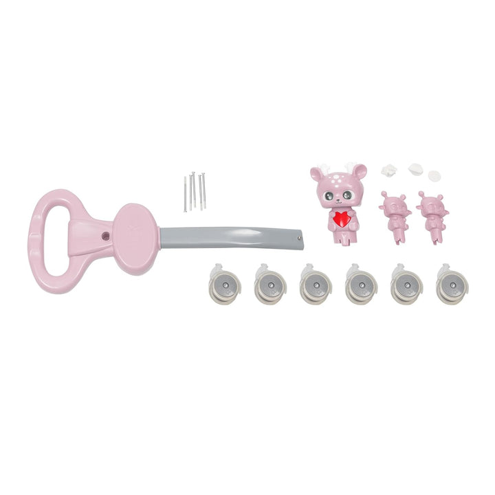 Lauflernwagen Baby, Gehhilfe Baby aus PVC mit Sonnenschirm und Fussmatte, Einstellbarer Höhe & Gesch