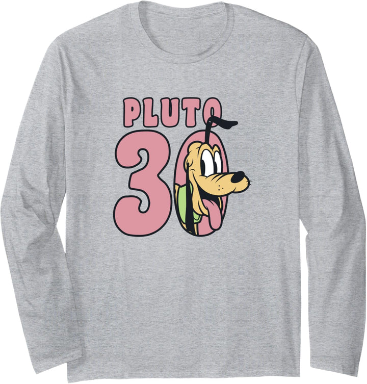 Disney Mickey And Friends Pluto 30 Portrait Langarmshirt