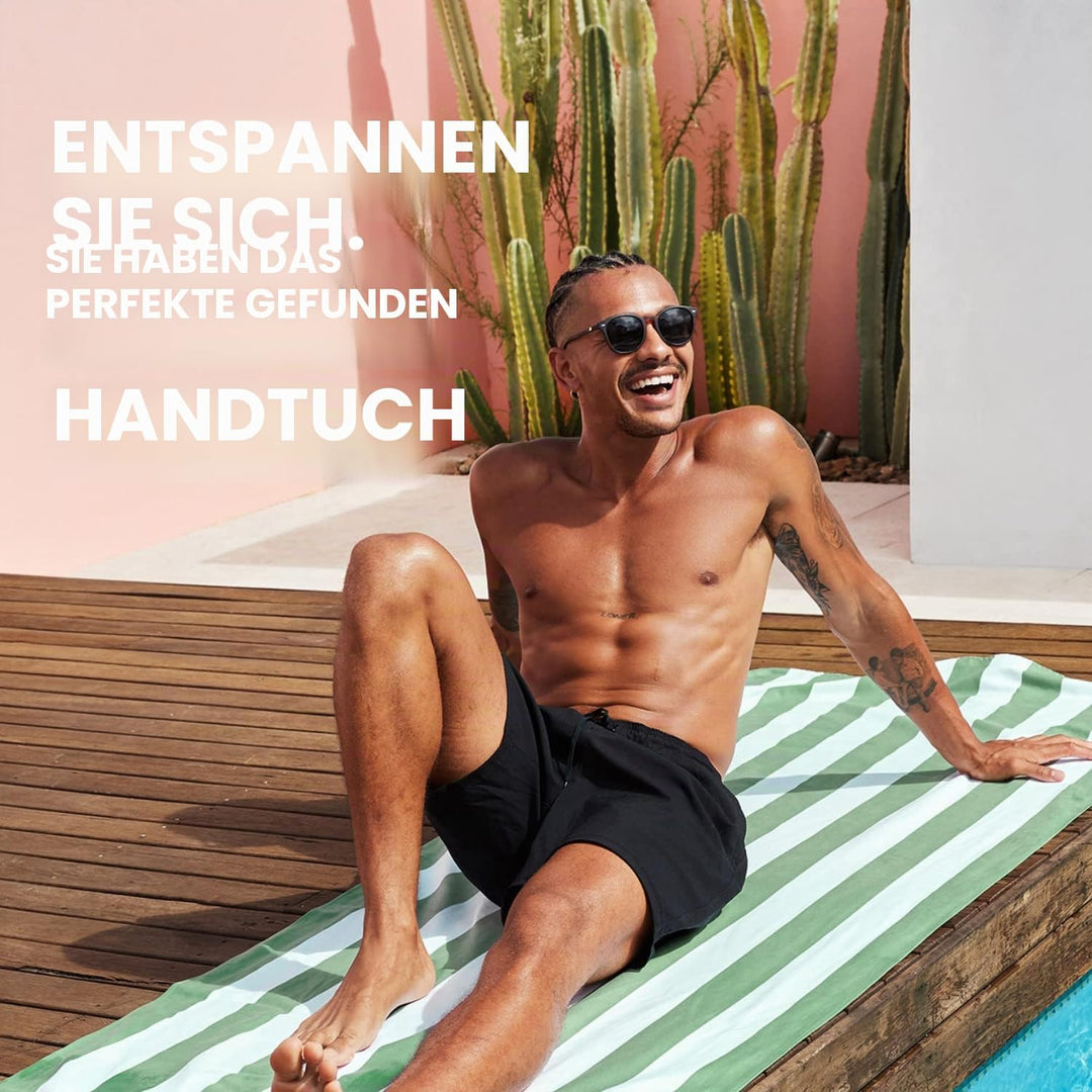 Dock &amp; Bay Strandhandtuch - Schnell trocknende Mikrofaser, ohne Sand - Kompakt, Leicht - 100% recyce