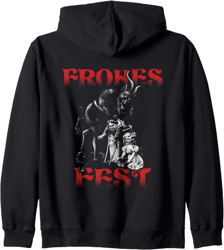 Frohes Fest Kramperl Perchten Weihnachten Krampus Kapuzenjacke