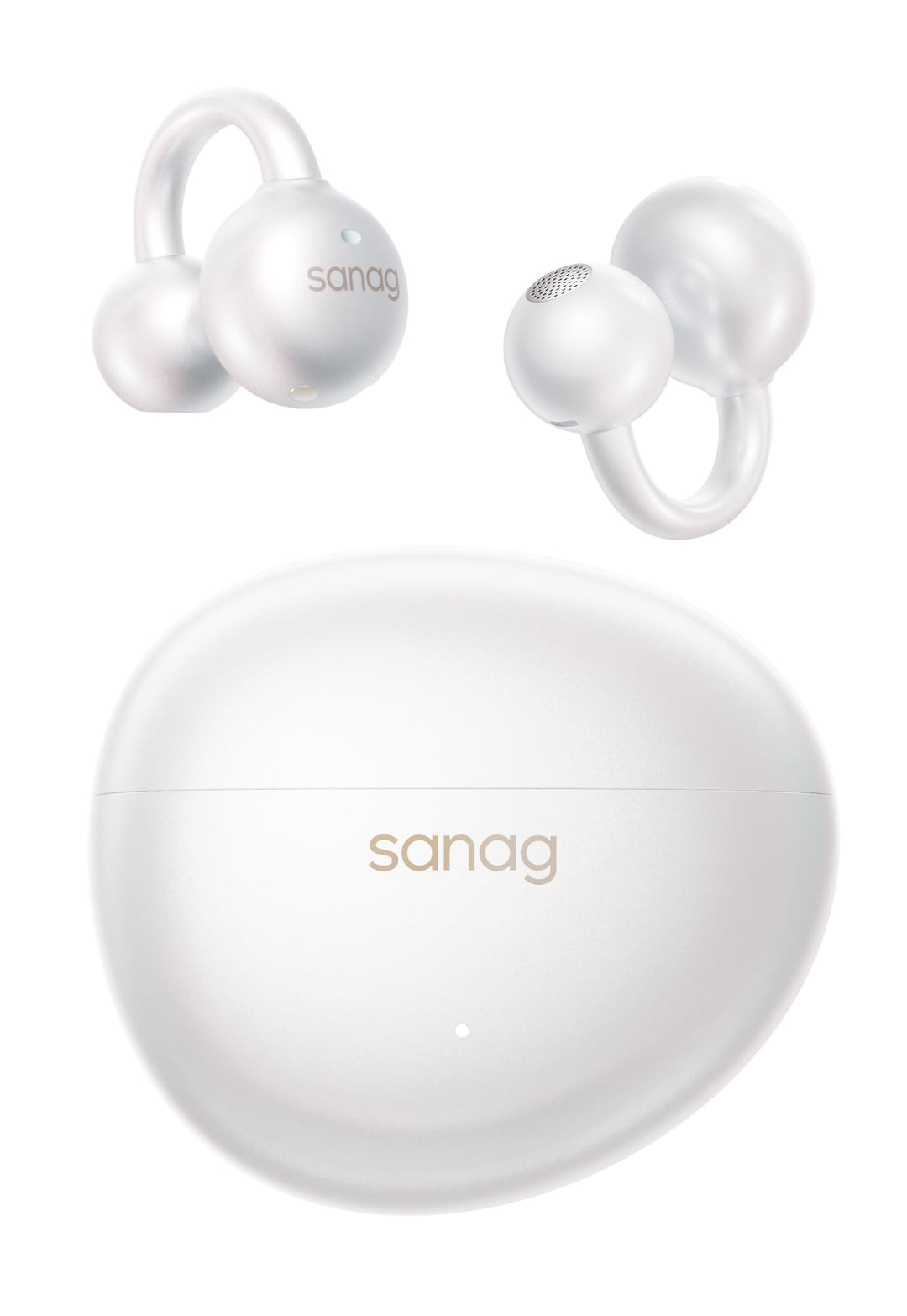 SANAG S7SUltra Open Ear Kopfhörer, Clip On Earbuds Kabellos Dyna HiFi, Bluetooth 6.0, 40H Spielzeit,